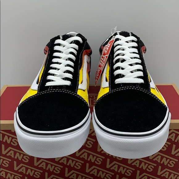 VANS OLD SKOOL FLAME Black/Black true White Men’s - Picture 9 of 16